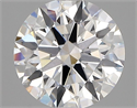 Lab Grown Diamond 2.82 Carats, Round with Ideal Cut, D Color, VVS2 Clarity and Certified by IGI