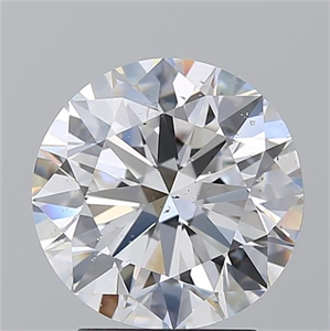 Picture of Natural Diamond 2.70 Carats, Round with Excellent Cut, D Color, SI1 Clarity and Certified by GIA