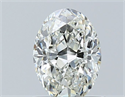 Natural Diamond 0.90 Carats, Oval with  Cut, I Color, VVS1 Clarity and Certified by GIA