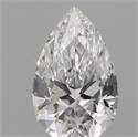 Natural Diamond 0.10 Carats, Pear with  Cut, F Color, IF Clarity and Certified by IGI