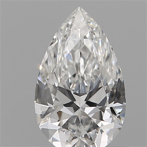 Picture of Natural Diamond 0.10 Carats, Pear with  Cut, G Color, VVS2 Clarity and Certified by IGI