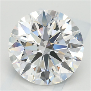 Picture of Lab Grown Diamond 3.35 Carats, Round with Ideal Cut, D Color, VVS1 Clarity and Certified by IGI