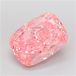Picture of Lab Grown Diamond 5.03 Carats, CUSHION MODIFIED with  Cut, Fancy Vivid Pink Color, VVS2 Clarity and Certified by IGI