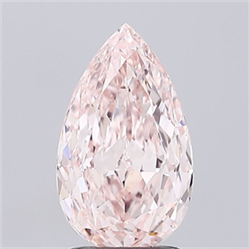 Picture of Lab Grown Diamond 1.84 Carats, Pear with  Cut, Fancy Intense Pink Color, VVS2 Clarity and Certified by IGI
