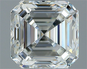 Picture of Natural Diamond 1.71 Carats, Asscher with  Cut, H Color, VVS1 Clarity and Certified by GIA