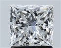 Natural Diamond 1.41 Carats, Princess with  Cut, F Color, SI2 Clarity and Certified by GIA