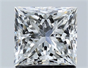 Natural Diamond 1.41 Carats, Princess with  Cut, F Color, SI2 Clarity and Certified by GIA
