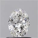 Natural Diamond 0.60 Carats, Oval with  Cut, D Color, SI2 Clarity and Certified by GIA