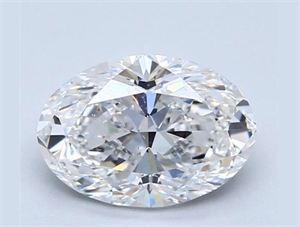 Picture of Natural Diamond 2.05 Carats, Oval with  Cut, E Color, SI1 Clarity and Certified by GIA