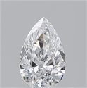 Natural Diamond 0.50 Carats, Pear with  Cut, D Color, VVS2 Clarity and Certified by GIA