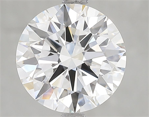 Picture of Lab Grown Diamond 3.07 Carats, Round with Ideal Cut, D Color, VVS2 Clarity and Certified by IGI