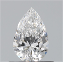 Natural Diamond 0.50 Carats, Pear with  Cut, D Color, VVS2 Clarity and Certified by GIA