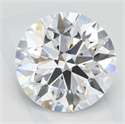 Lab Grown Diamond 2.20 Carats, Round with Ideal Cut, D Color, IF Clarity and Certified by IGI
