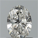 Natural Diamond 0.56 Carats, Oval with  Cut, G Color, VVS2 Clarity and Certified by GIA