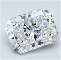 Natural Diamond 2.01 Carats, Radiant with  Cut, D Color, VS2 Clarity and Certified by GIA