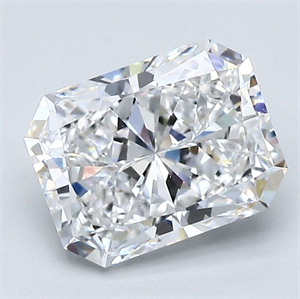 Picture of Natural Diamond 2.01 Carats, Radiant with  Cut, D Color, VS2 Clarity and Certified by GIA