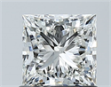 Natural Diamond 1.01 Carats, Princess with  Cut, I Color, VS1 Clarity and Certified by GIA