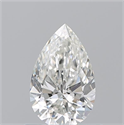 Natural Diamond 0.72 Carats, Pear with  Cut, H Color, IF Clarity and Certified by GIA