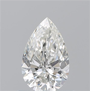 Picture of Natural Diamond 0.72 Carats, Pear with  Cut, H Color, IF Clarity and Certified by GIA