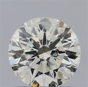 Picture of Natural Diamond 0.71 Carats, Round with Excellent Cut, K Color, I2 Clarity and Certified by GIA