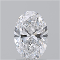 Natural Diamond 1.20 Carats, Oval with  Cut, D Color, SI1 Clarity and Certified by GIA
