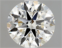 Natural Diamond 0.90 Carats, Round with Excellent Cut, H Color, SI1 Clarity and Certified by GIA
