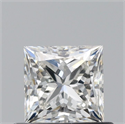 Natural Diamond 0.52 Carats, Princess with  Cut, I Color, VS2 Clarity and Certified by GIA