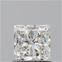 Natural Diamond 0.80 Carats, Princess with  Cut, I Color, VVS2 Clarity and Certified by GIA