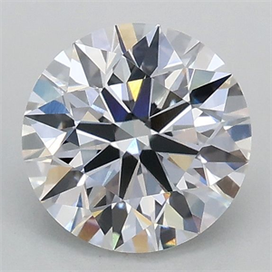 Picture of Lab Grown Diamond 1.00 Carats, Round with Ideal Cut, D Color, VVS2 Clarity and Certified by IGI