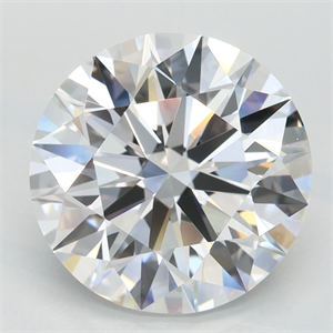 Picture of Lab Grown Diamond 3.62 Carats, Round with Excellent Cut, D Color, FL Clarity and Certified by GIA