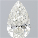Natural Diamond 1.00 Carats, Pear with  Cut, H Color, VS2 Clarity and Certified by IGI