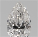 Natural Diamond 0.19 Carats, Pear with  Cut, E Color, SI1 Clarity and Certified by IGI