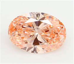 Picture of Lab Grown Diamond 5.00 Carats, Oval with  Cut, Fancy Vivid Pink Color, VVS2 Clarity and Certified by IGI
