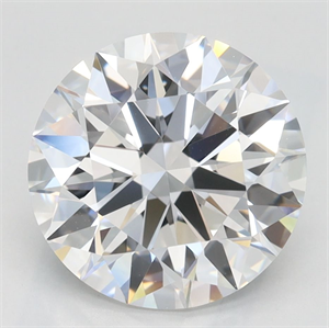 Picture of Lab Grown Diamond 3.13 Carats, Round with Ideal Cut, D Color, IF Clarity and Certified by IGI
