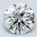 Natural Diamond 5.53 Carats, Round with Excellent Cut, G Color, VS1 Clarity and Certified by GIA