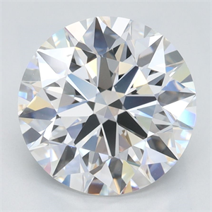 Picture of Lab Grown Diamond 2.74 Carats, Round with Ideal Cut, D Color, IF Clarity and Certified by IGI