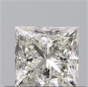 Natural Diamond 0.51 Carats, Princess with  Cut, J Color, VVS2 Clarity and Certified by GIA