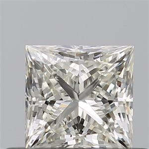 Picture of Natural Diamond 0.51 Carats, Princess with  Cut, J Color, VVS2 Clarity and Certified by GIA