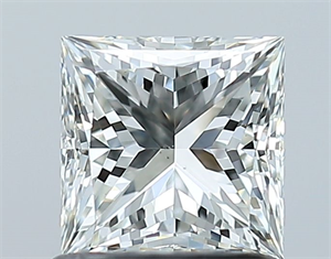 Picture of Natural Diamond 1.03 Carats, Princess with  Cut, H Color, VS2 Clarity and Certified by GIA