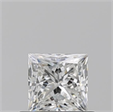 Natural Diamond 0.57 Carats, Princess with  Cut, F Color, VVS2 Clarity and Certified by GIA