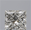 Natural Diamond 0.55 Carats, Princess with  Cut, H Color, VVS1 Clarity and Certified by GIA