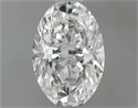 Natural Diamond 0.71 Carats, Oval with  Cut, E Color, VVS2 Clarity and Certified by GIA