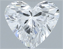 Natural Diamond 0.35 Carats, Heart with  Cut, D Color, VVS2 Clarity and Certified by GIA