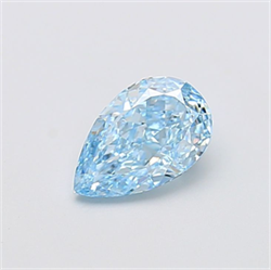 Picture of Lab Grown Diamond 1.42 Carats, Pear with  Cut, Fancy Vivid Blue Color, VVS2 Clarity and Certified by IGI