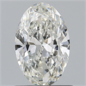 Natural Diamond 0.70 Carats, Oval with  Cut, H Color, VS2 Clarity and Certified by GIA