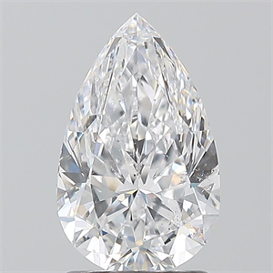 Foto Diamante Natural 1.50 quilates, De pera , Color D, claridad SI2 y certificado GIA de