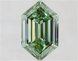 Picture of Lab Grown Diamond 1.94 Carats, HEXAGONAL with  Cut, Fancy Vivid Green Color, VVS2 Clarity and Certified by IGI