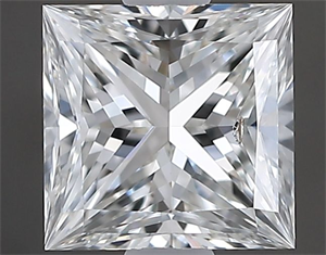 Picture of Natural Diamond 0.64 Carats, Princess with  Cut, G Color, SI2 Clarity and Certified by GIA