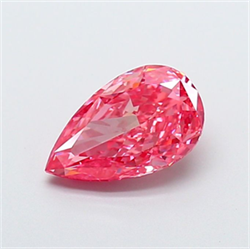 Picture of Lab Grown Diamond 2.00 Carats, Pear with  Cut, Fancy Vivid Pink Color, VVS2 Clarity and Certified by IGI
