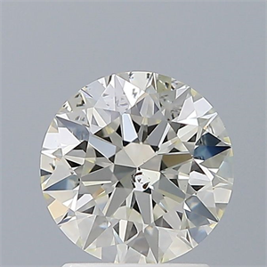 Picture of Natural Diamond 1.53 Carats, Round with Excellent Cut, K Color, SI2 Clarity and Certified by GIA